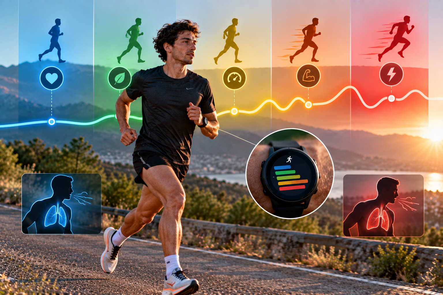 Infografía para interpretar el ritmo de carrera en diferentes contextos